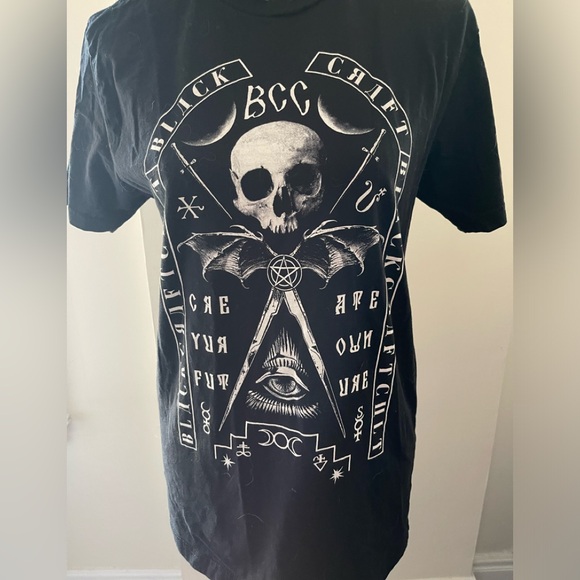 Black Craft Black Skull T-Shirt Size Medium - Picture 2 of 9
